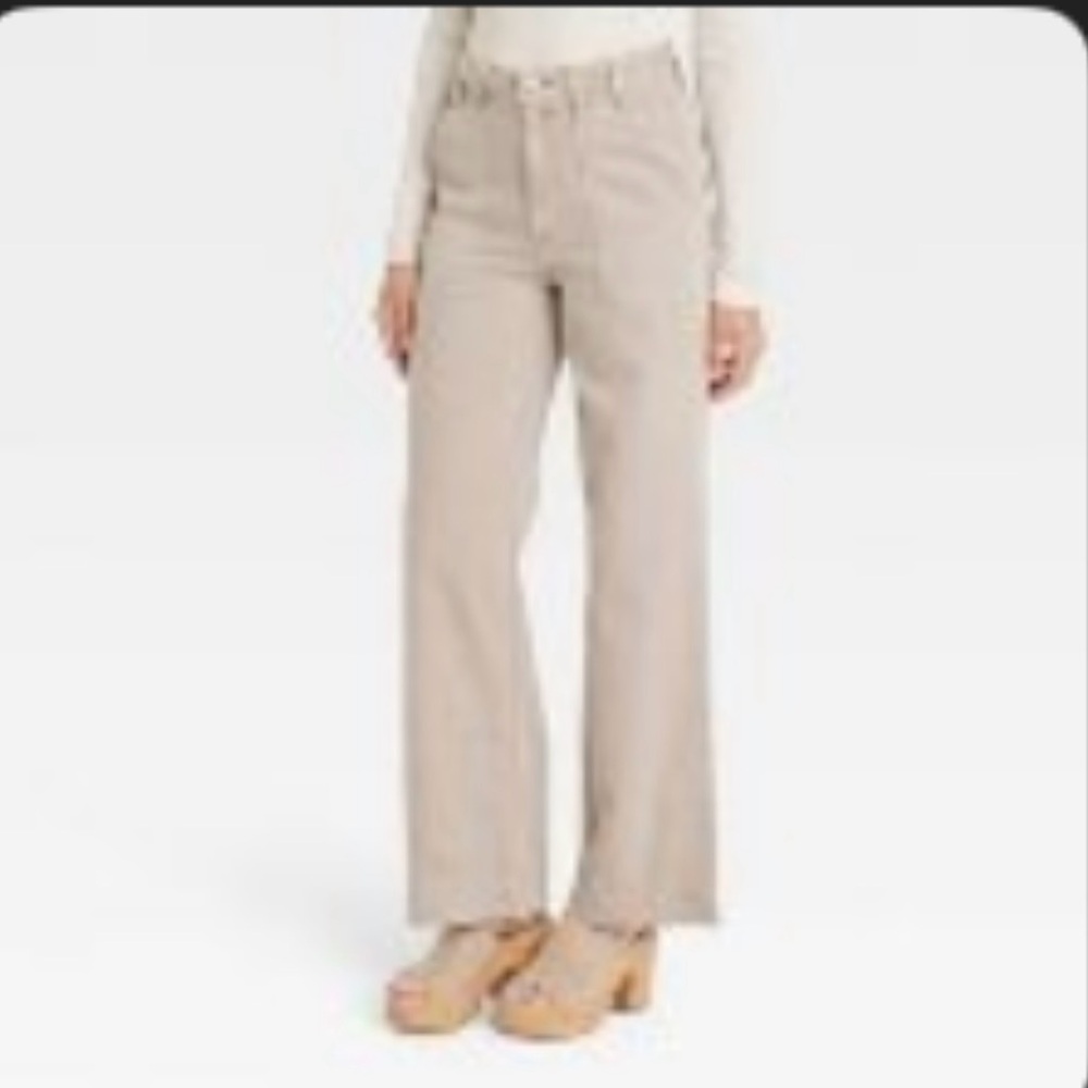 Universal Thread Tan Flare Wide Leg Jeans NWT